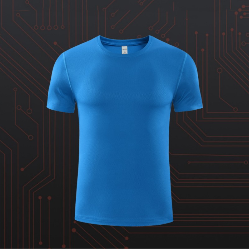Quick Dry Sweating, Round Neck Short Sleeved T-shirt